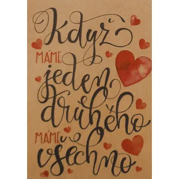 Kalendář Přáníčko BeBechy - recyklovaný papír - Máme