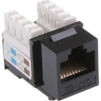 Serverovna Masterlan samozařezávací keystone UTP Cat.6, černý, horní svorkovnice