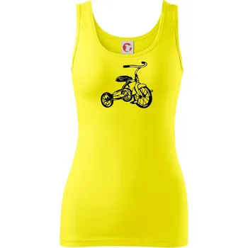 Dámské tričko Tříkolka dětská - Dámské tílko - XS ( Citrónová )