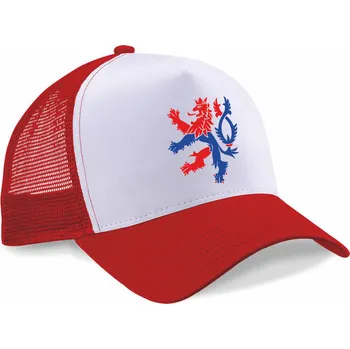 Kšiltovka ON-DESIGN Kšiltovka Snapback Trucker s českým lvem Velikost: uni, Barva: červená-bílá
