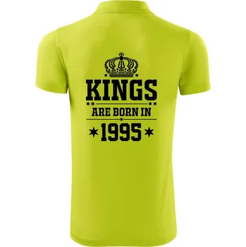 Pánská košile Kings are born in 1995 - Polokošile Victory sportovní (dresovina) - 3XL ( Limetková )