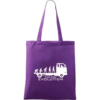 Truck driver evolution - Taška bavlněná - 42 x 38 cm ( Fialová )
