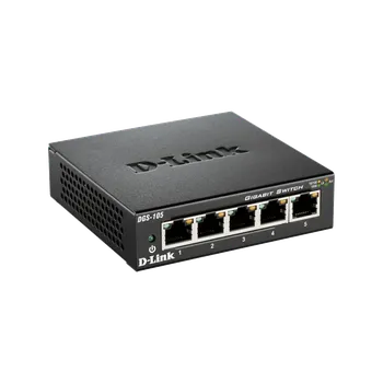 Switch D-Link DGS-105GL Kovový 5-portový Gigabit stolní switch