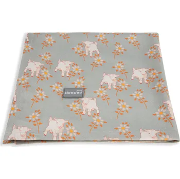 Dětská deka Sleepee Bambusová deka/šátek Bamboo 3v1 Vintage Animals Sky Blue