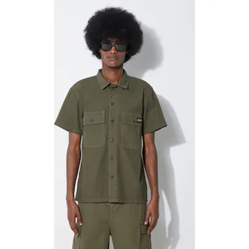 Pánská košile Bavlněná košile Stan Ray Cpo Short Sleeve zelená barva, slim, s klasickým límcem, SS2401922, L, 91X