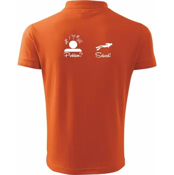 Pánská košile Problem solved - potápění - Polokošile pánská Pique Polo 203 - 5XL ( Oranžová )