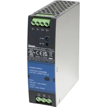 spínaný zdroj Sunny YSDN-120-12 průmyslový napájecí zdroj 12V 10A 120 W na DIN lištu