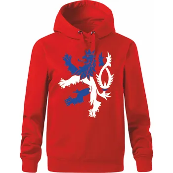 Dámská mikina ON-DESIGN Mikina dámská s českým lvem Velikost: XL, Barva: červená