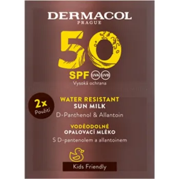 Opalování Dermacol Sun SPF50 voděodolné opalovací mléko 2 x 15 ml