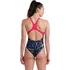 Dámské plavky Arena Swim Pro Back Allover Black/Multi/Freak Rose