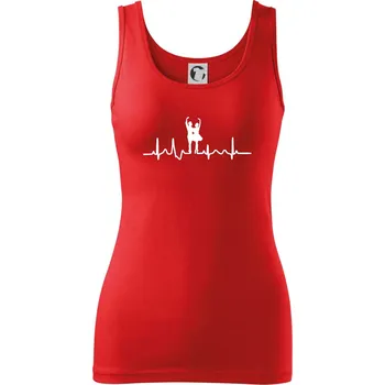 Dámské tričko EKG tanec - pár - Dámské tílko - S ( Červená )