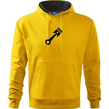 Pánská mikina Píst jednoduchý - Mikina pánská Cape s kapucí - XL ( Žlutá )
