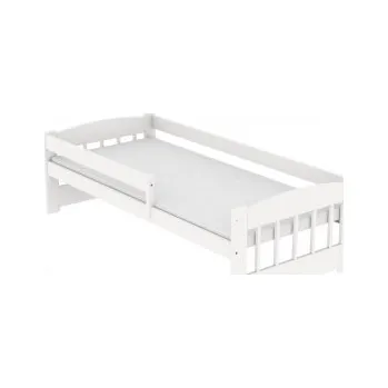 Dětská postel Postel Edík z masivu borovice 160x80 cm - BÍLÁ + rošt ZDARMA