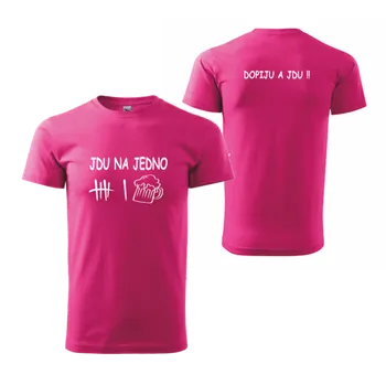 ON-DESIGN Tričko JDU NA JEDNO Velikost: XS, Barva: purpurová