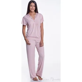 Dámské pyžamo Soft Cotton Luisa Moretti Dámské bambusové pyžamo ZOE L Růžová Luisa Moretti Dámské bambusové pyžamo ZOE L Růžová - 8680404119410