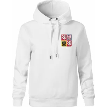 Dámská mikina ON-DESIGN Mikina dámská s českým znakem Velikost: XS, Barva: bílá