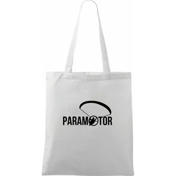 Paramotor nápis - Taška bavlněná - 42 x 38 cm ( Bílá )