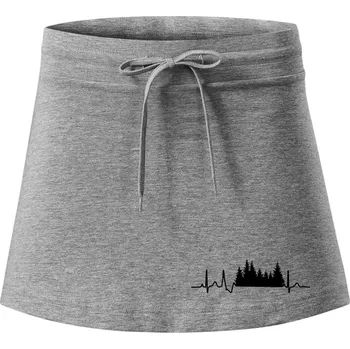 Dámská sukně EKG les - Sportovní sukně - two in one - XL ( Tmavě šedý melír )