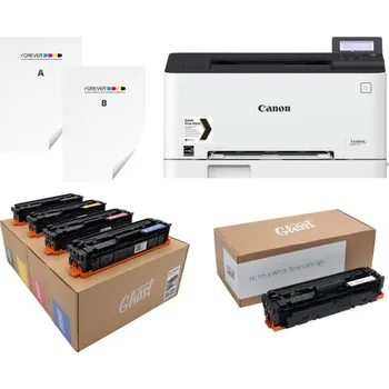 Tiskárna Tiskárna na potisk bavlny Canon i-SENSYS LBP633Cdw A4 + sada tonerů Ghost (White + CMYK) - papíry Forever A + B