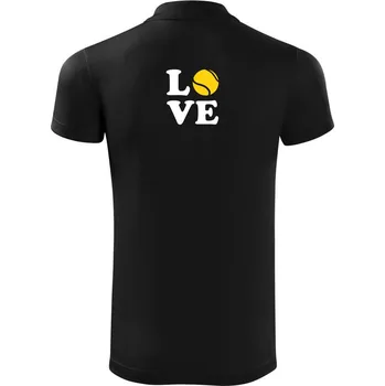 Pánská košile Tenis love - Polokošile Victory sportovní (dresovina) - M ( Černá )