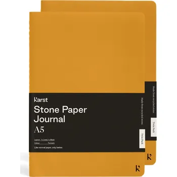 Sešit Karst denní nepapírový sešit, hořčicová, A5, sada 2