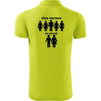 Pánská košile Před a po svatba - Polokošile Victory sportovní (dresovina) - XL ( Limetková )