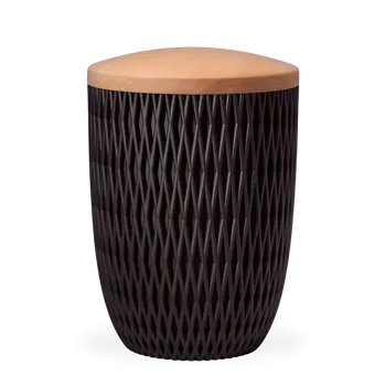 Smuteční dekorace Ekologická urna Carrea - Antracit/Lipové dřevo