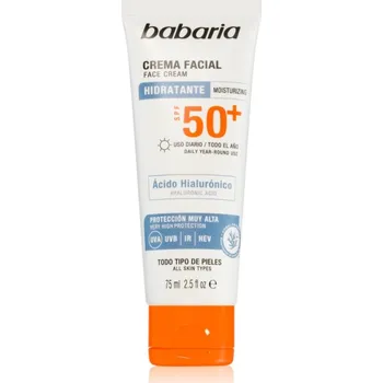 Přípravek na opalování Babaria Sun Face voděodolný opalovací krém na obličej SPF 50+ 75 ml