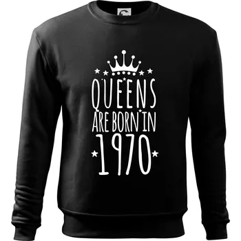 Chlapecké tričko Queens are born in 1970 - Mikina Essential dětská - 158 cm/12 let ( Černá )