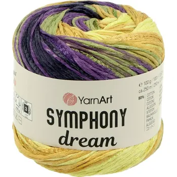 YarnArt Symphony Dream 3110 žlutá s fialovou