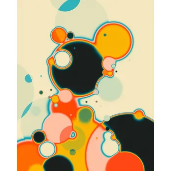 Plakát Plakát, Obraz - Reaction 1, Jazzberry Blue