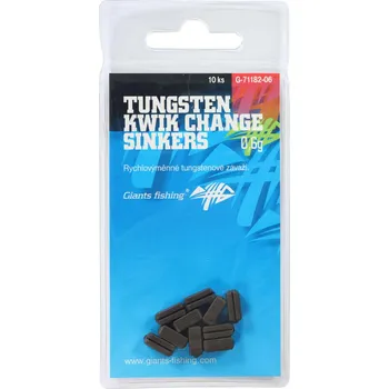 GIANTS FISHING RYCHLOVÝMĚNNÁ TĚŽÍTKA TUNGSTEN KWIK CHANGE SINKERS 10KS 0,8G