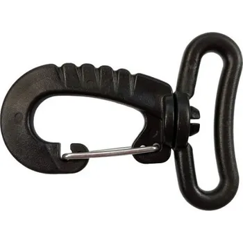 Karabina plastová 32 mm otočná BREX, barva Černá