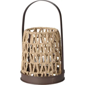 Home Styling Collection Lucerna z pleteniny s rukojetí, 18 x 32 cm