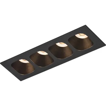 Bodové svítidlo Wever & Ducré Obdélníkové vestavné svítidlo Pirro Petit Recessed 4.0 Teplota chromatičnosti: 2700 Kelvinů, Barva vnější / barva vnitřní: Černá / Černá 129251B3 Obdélníkové vestavné svítidlo Pirro Petit Recessed 4.0