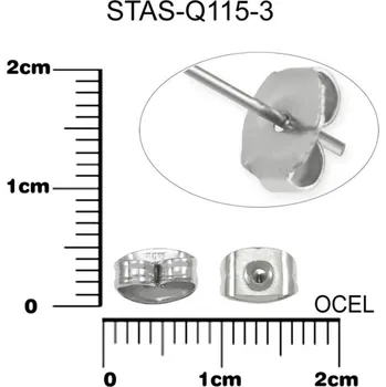 Náušnice Motýlek zarážka na náušnice CHIRURGICKÁ OCEL ozn.-STAS-Q115-3