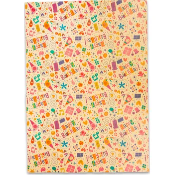 Balící papír Balicí papír Happy birthday - Dárky 10ks