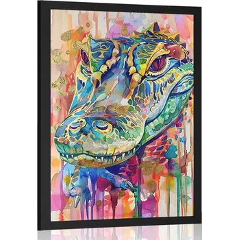 Plakát Dovido Plakát krokodýl s imitací malby