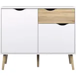 Komoda Retro 387 bílá/dub sonoma