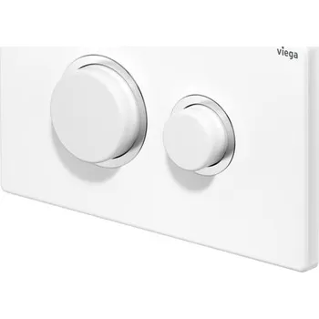 Splachovací tlačítko Viega Prevista ovládací deska nerez / bílá Visign for Public 11 model 86311