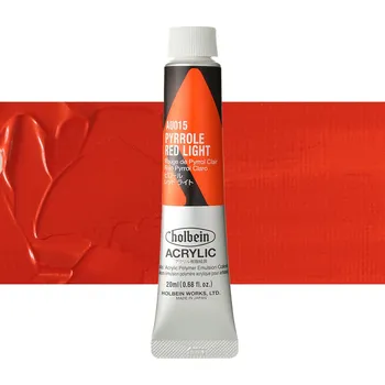 Vodová barva Akrylová barva Holbein Heavy Body - Pyrrole Red Light Balení: 20 ml