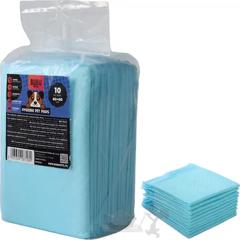 Kosmetika pro psa Bubu Pets Plenkové podložky modré standard 60x60cm s lepícími rohy 10 kusů