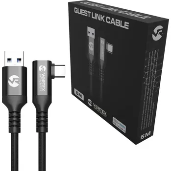 VR brýle 5m kabel z VortexVR USB-A do Meta Quest Link | do Quest 3S Quest 3 Quest 2