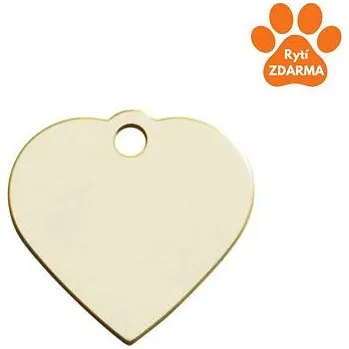 psí známka Psí známka IMARC Srdce Prestige zlaté varianta L 37x29mm