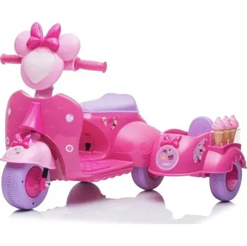 Dětské elektrovozidlo Mamido Dětská elektrická motorka skútr zmrzlina růžová