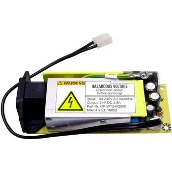 Záložní zdroj Mikrotik 24V2APOW zdroj/transformátor Vnitřní 60 W Černá, Žlutá
