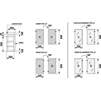 Jika Cubito dvířka Typ B, 32x64 vč.úchytky, Wenge 4.9181.2.172.461.1