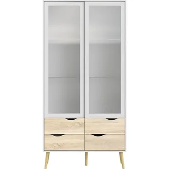 Obývací pokoj Vitrína Retro 462 bílá/dub sonoma