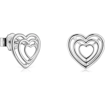 Náušnice Tous Stříbrné srdíčkové náušnice Bickie 1004019100 + 2 měsíce na vrácení zboží