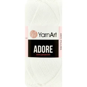 YarnArt Adore 357 teplá bílá